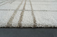 Contemporary Checkered Lines Mehari Shaggy Rug (23367-6262) Size: 200 x 290cm - Rugs Direct