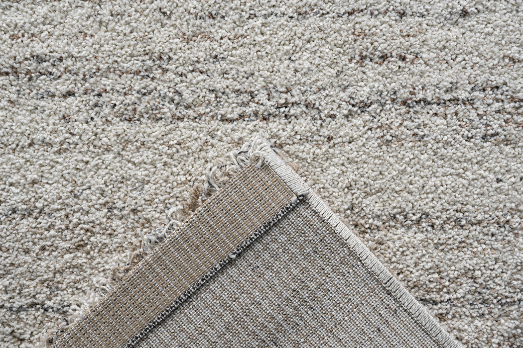 Abstract Design Textured Mehari Shaggy Rug (23418-6228) Size: 200 x 290cm - Rugs Direct