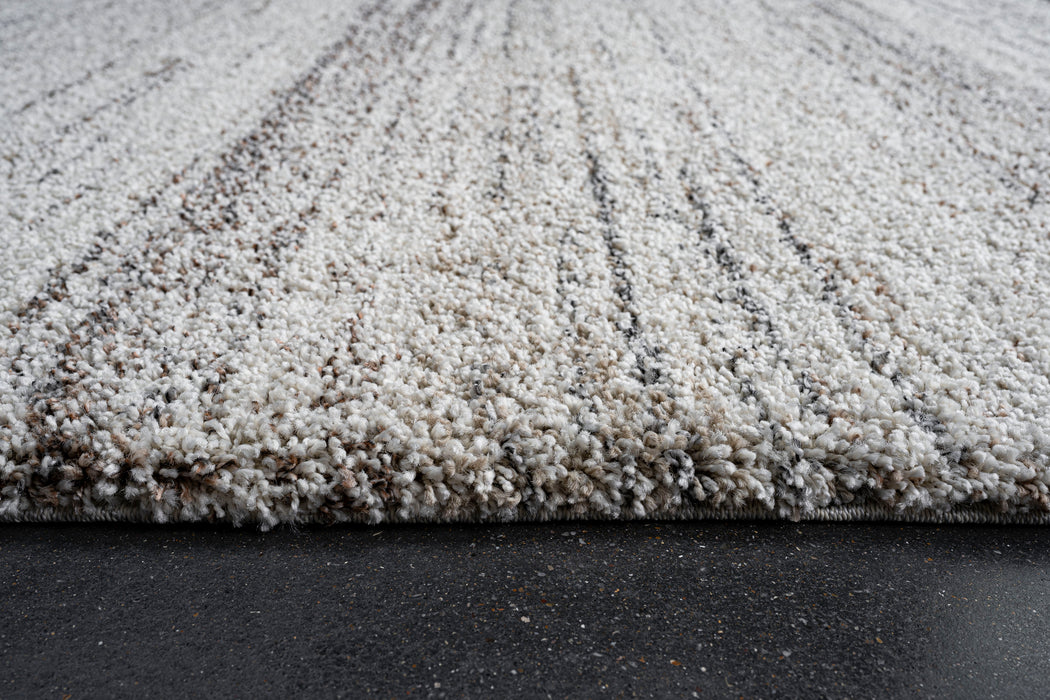 Abstract Design Textured Mehari Shaggy Rug (23418-6228) Size: 200 x 290cm - Rugs Direct