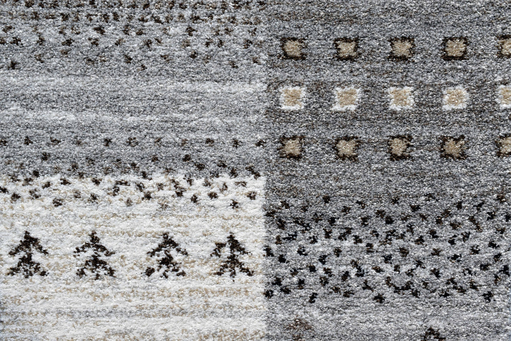 Neutral Tones Gabbeh Style Nomad Rug (26002-5242)- Rugs Direct