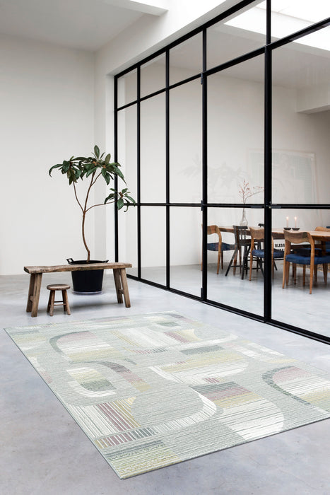 Canyon Mastercraft Abstract Geometric Design Rug (52093-6424) Size: 200 x 290cm- Rugs Direct