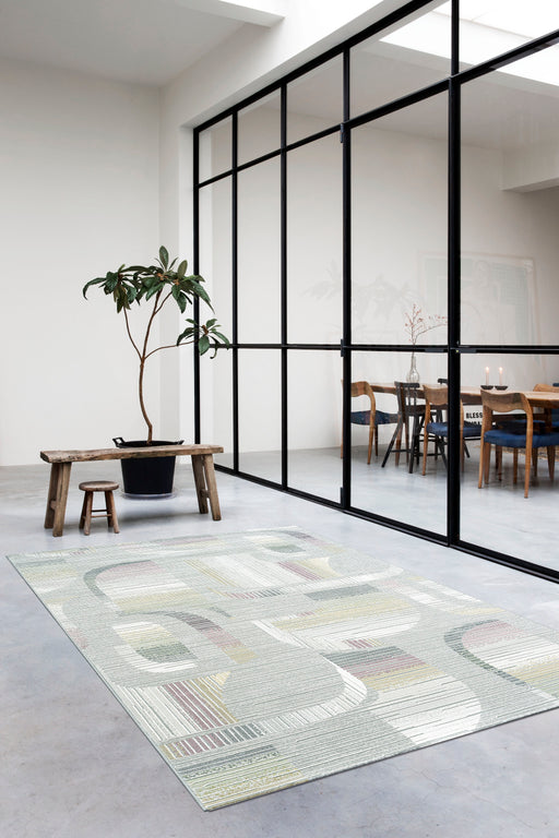 Canyon Mastercraft Abstract Geometric Design Rug (52093-6424) Size: 200 x 290cm- Rugs Direct