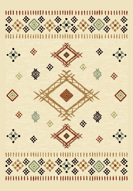 Aztec Design Infinity Cream Colour Rug Size: 160 x 230cm (32659-2322)- Rugs Direct 