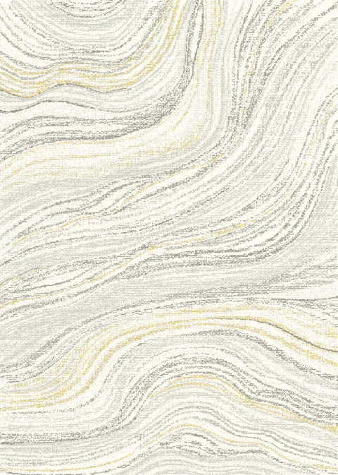 Modern Gold and Grey Marble Accent Rug (37166-6394)- Rugs Direct