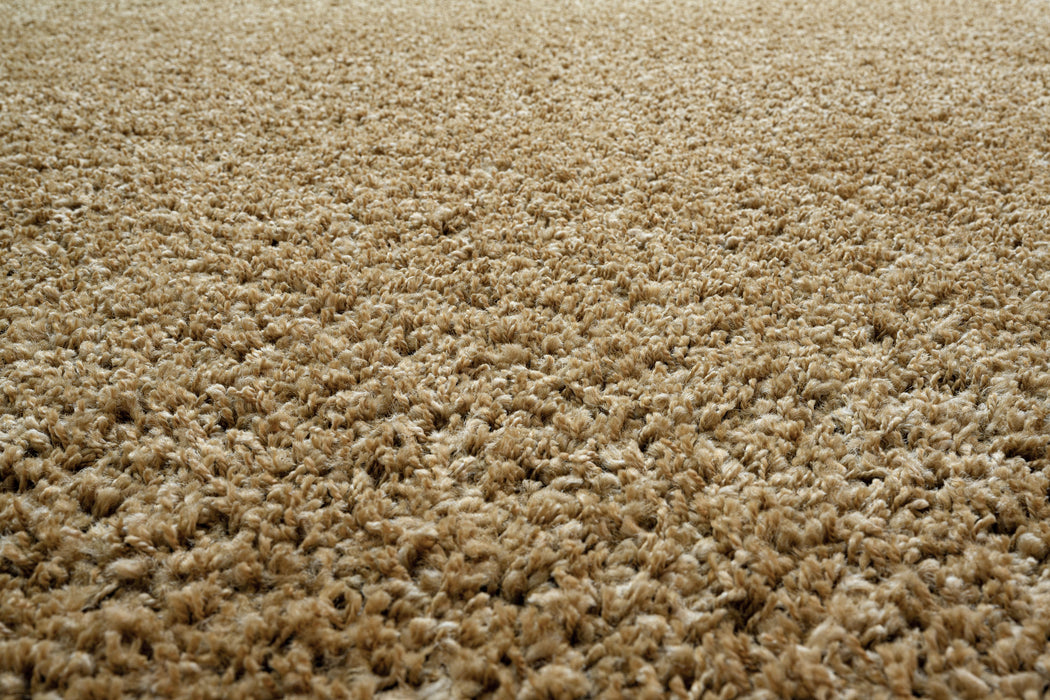 Twilight Shaggy Light Brown & Beige Colour Pebble Shape Rug Size: 160 x 230cm (39001-2244)- Rugs Direct