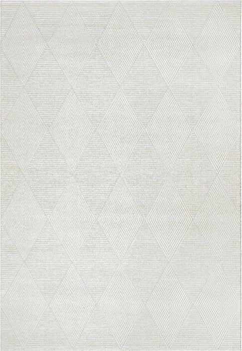 Modern Luxurious textured Trentino Ivory Colour Rug Size: 120x170cm