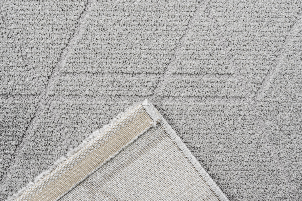 Modern Geometric Luxurious Textured Trentino Rug (41018-2121) Size: 240 x 340cm - Rugs Direct
