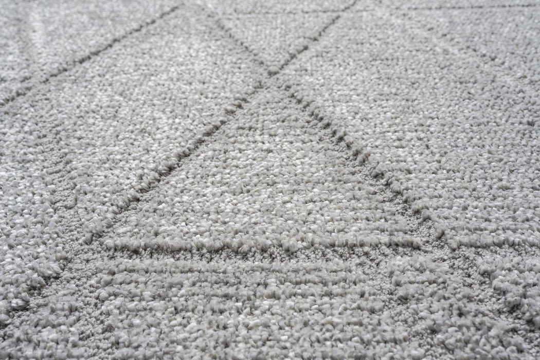 Modern Geometric Luxurious Textured Trentino Rug (41018-2121) Size: 240 x 340cm - Rugs Direct