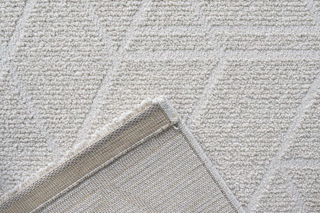 Modern Geometric Luxurious Textured Trentino Rug (41018-6161) Size: 240 x 340cm - Rugs Direct