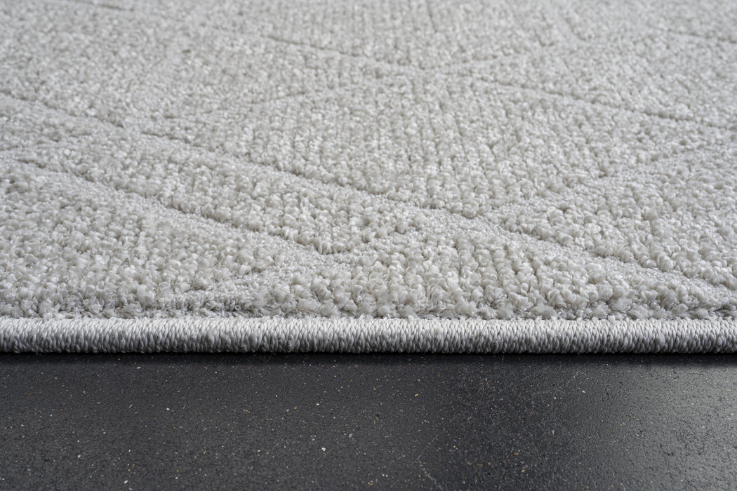 Modern Geometric Luxurious Textured Trentino Rug (41018-6161) Size: 240 x 340cm - Rugs Direct