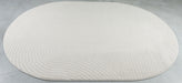 Contemporary Minimalist Arch Line Textured Trentino Oval Rug (41061-6161) Size: 160 x 230cm - Rugs Direct