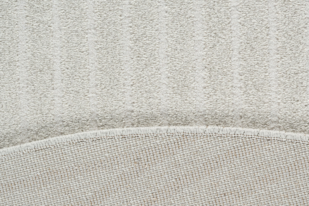 Contemporary Minimalist Arch Line Textured Trentino Oval Rug (41061-6161) Size: 160 x 230cm - Rugs Direct