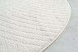 Contemporary Minimalist Arch Line Textured Trentino Oval Rug (41061-6161) Size: 160 x 230cm - Rugs Direct
