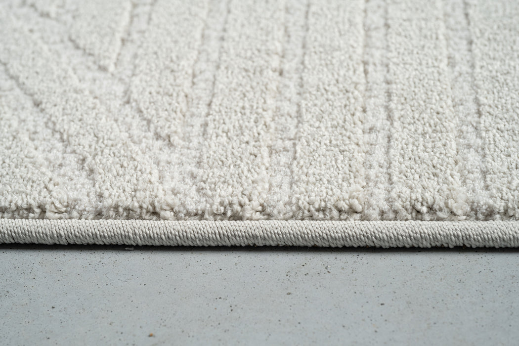 Contemporary Minimalist Arch Line Textured Trentino Oval Rug (41061-6161) Size: 160 x 230cm - Rugs Direct
