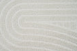Contemporary Minimalist Arch Line Textured Trentino Oval Rug (41061-6161) Size: 160 x 230cm - Rugs Direct