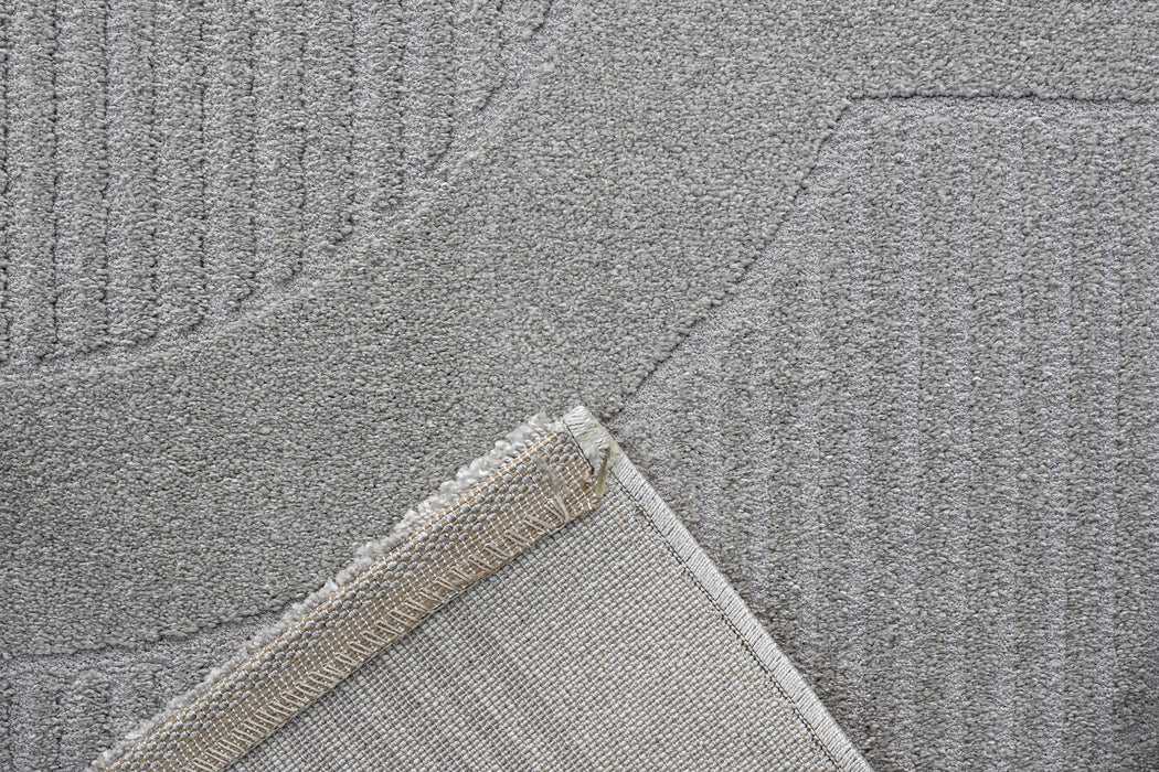 Abstract Geometric Pattern Luxurious Textured Trentino Rug (41067-2121) - Rugs Direct