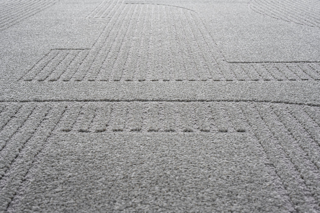 Abstract Geometric Pattern Luxurious Textured Trentino Rug (41067-2121) - Rugs Direct