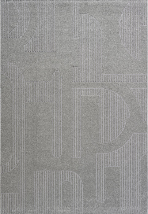 Abstract Geometric Pattern Luxurious Textured Trentino Rug (41067-2121) - Rugs Direct