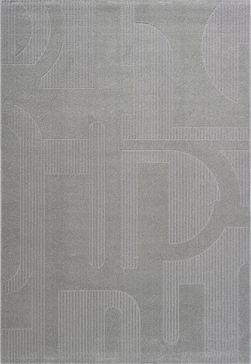 Abstract Geometric Pattern Luxurious Textured Trentino Rug (41067-2121) - Rugs Direct