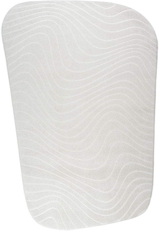 Contemporary Curved Line Textured Trentino Trapezoid Shape Rug Size: 160 x 230cm (41077-6161) - Rugs Direct