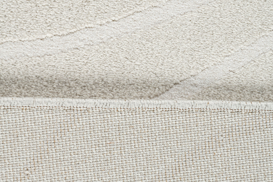 Contemporary Curved Line Textured Trentino Trapezoid Shape Rug Size: 160 x 230cm (41077-6161) - Rugs Direct