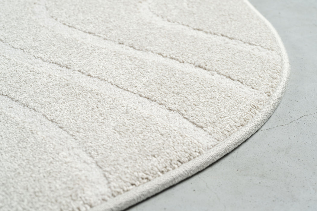 Contemporary Curved Line Textured Trentino Trapezoid Shape Rug Size: 160 x 230cm (41077-6161) - Rugs Direct