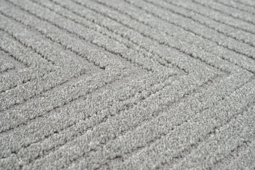 Abstract Design Luxurious Textured Trentino Rug (41091-2121) Size: 160 x 230cm - Rugs Direct