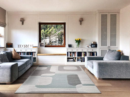 Geometric Design Argentum Rug- Rugs Direct