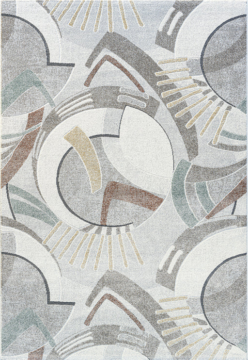 Multi Tone Abstract Geometric Pattern Valentino Rug (46018-6161) Size: 160 x 230cm- Rugs Direct