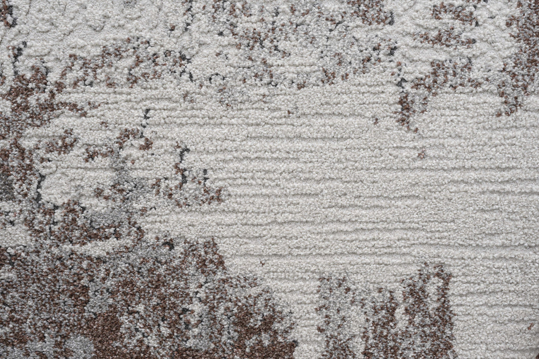 Modern Abstract Design Valentino Round Rug (46024-6111) Size: 160 x 160cm- Rugs Direct