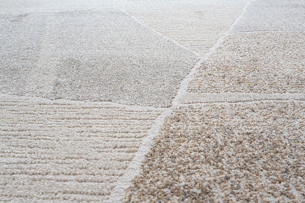 Organic Shapes Abstract Design Rounded Square Valentino Rug (46038-6191) Size: 200 x 200cm - Rugs Direct