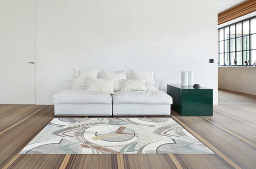 Multi Tone Abstract Geometric Pattern Valentino Rug (46018-6161) Size: 160 x 230cm- Rugs Direct