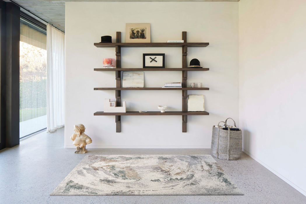 Abstract Swirl Shag Mehari Rug- Rugs Direct