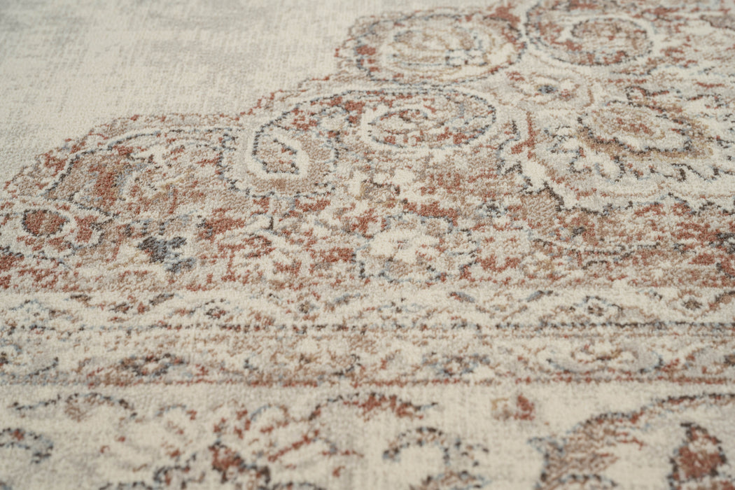 Distressed Medallion Traditional Design Da Vinci Rug Size: 200x290cm (57174-6265) - Rugs Direct