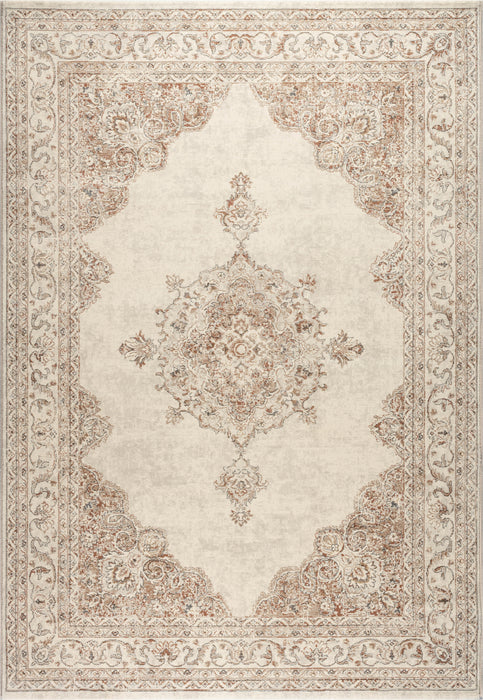 Distressed Medallion Traditional Design Da Vinci Rug Size: 200x290cm (57174-6265) - Rugs Direct