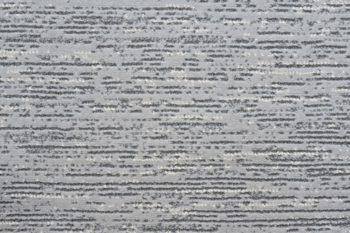 Boho Neutral Grey Striped Border Design Harmony Rug (59006-5575) - Rugs Direct