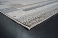 Boho Neutral Cream & Grey Striped Border Design Harmony Rug (59006-6575) - Rugs Direct