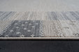 Boho Neutral Cream & Grey Striped Border Design Harmony Rug (59006-6575) - Rugs Direct