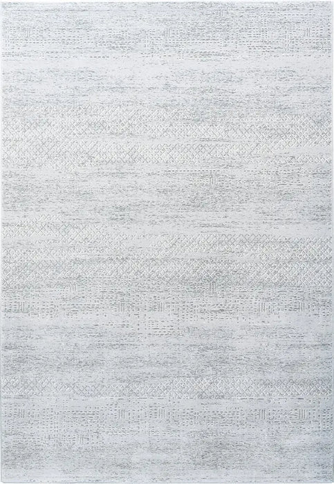 Contemporary Light Grey Distressed Lattice Harmony Rug (59017-5555) - Rugs Direct