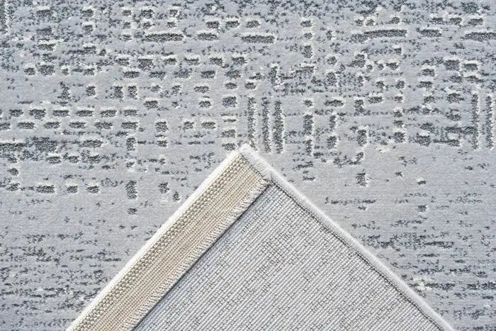 Contemporary Light Grey Distressed Lattice Harmony Rug (59017-5555) - Rugs Direct