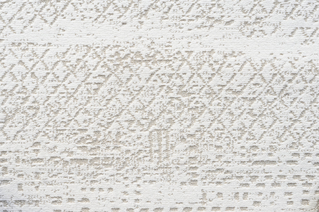 Contemporary Beige Distressed Lattice Harmony Rug (59017-6565) - Rugs Direct