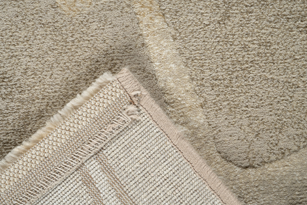 Aura Abstract Neutral Beige Modern Argentum Rug (63010-6575) - Rugs Direct