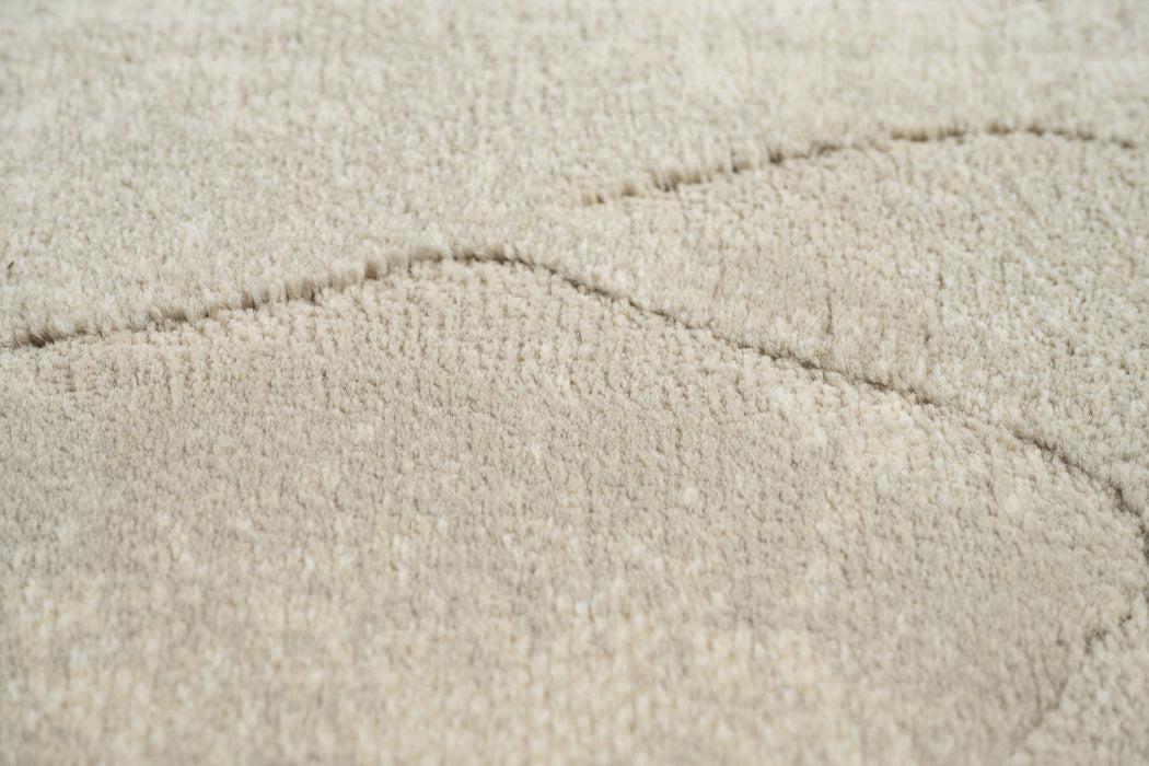 Aura Abstract Neutral Beige Modern Argentum Rug (63010-6575) - Rugs Direct