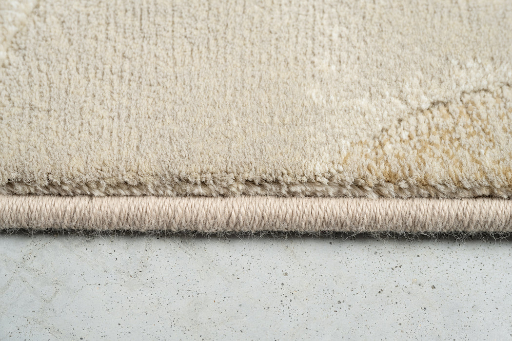 Aura Abstract Neutral Beige Modern Argentum Rug (63010-6575) - Rugs Direct