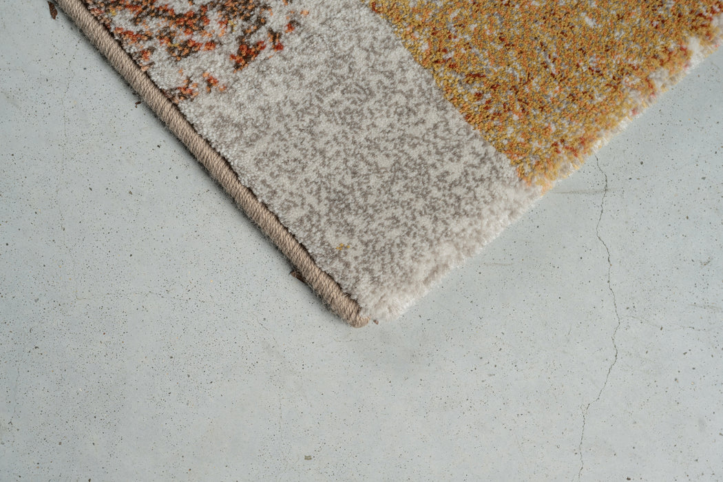 Nordic Charcoal & Earthy Brown Abstract Stripe Argentum Rug (63026-7248) - Rugs Direct