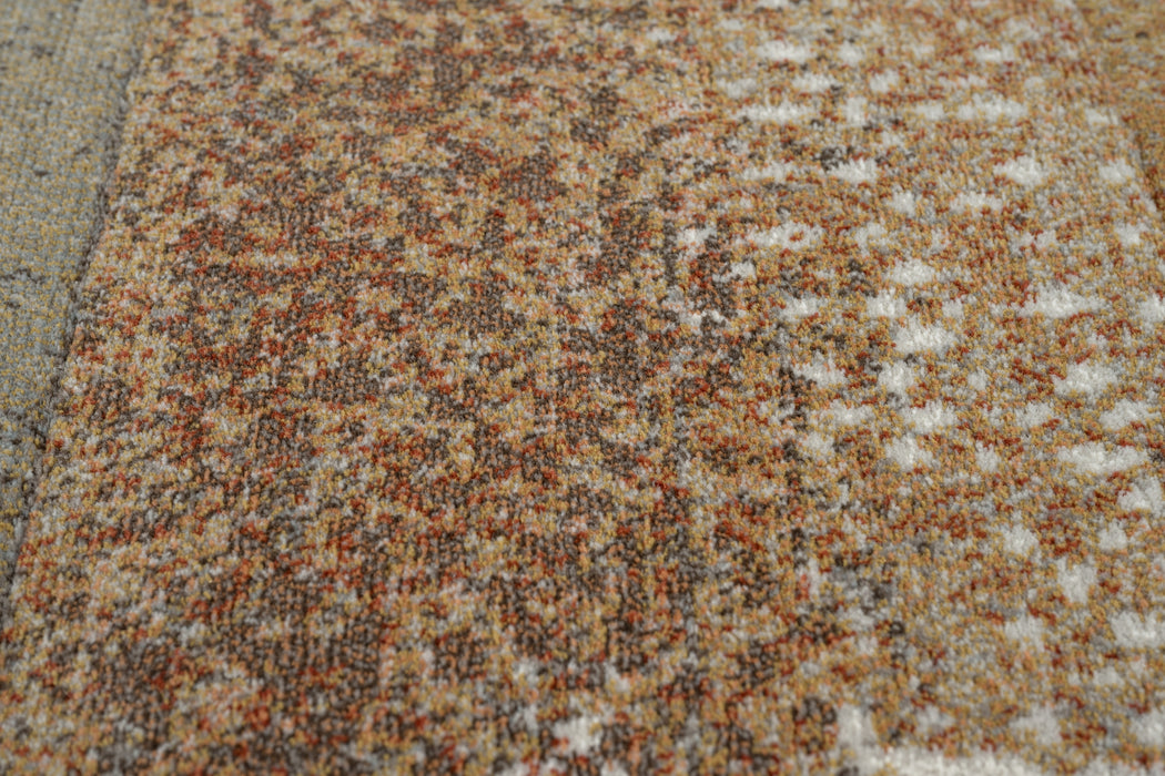 Nordic Charcoal & Earthy Brown Abstract Stripe Argentum Rug (63026-7248) - Rugs Direct
