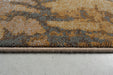 Contemporary Earthy Gold & Beige Distressed Abstract Argentum Rug (63040-9289) Size: 200x290cm - Rugs Direct