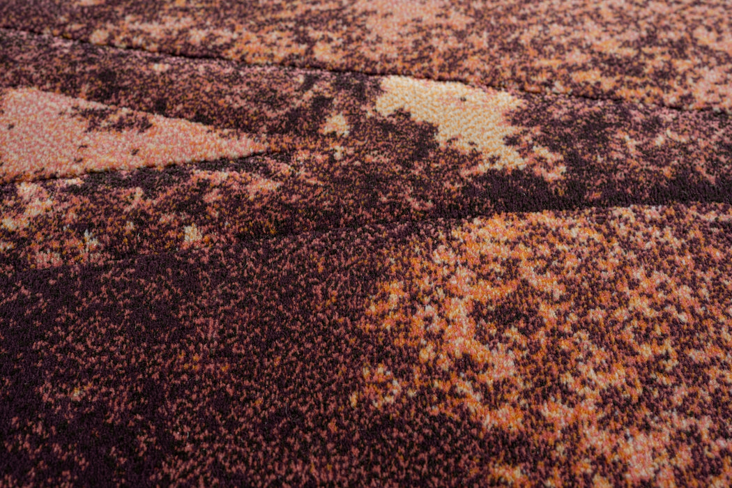 Abstract Copper Smoke Argentum Rug Size: 200 x 290cm (63074-1214) - Rugs Direct