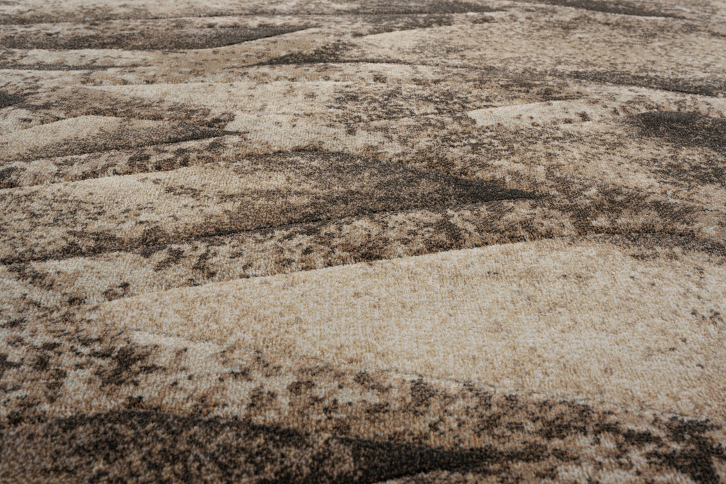 Abstract Earthy Beige Argentum Rug Size: 200 x 290cm (63074-9293) - Rugs Direct