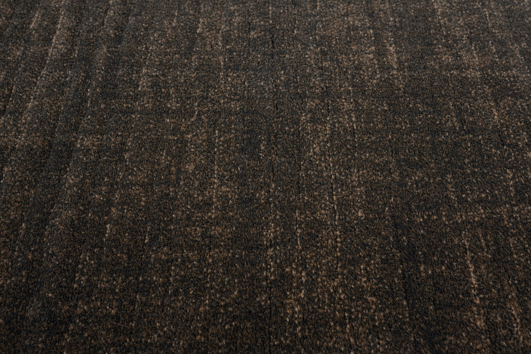 Minimalist Textured Charcoal Brown Argentum Rug Size: 200 x 290cm (63078-3283)-Rugs Direct